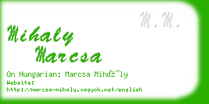 mihaly marcsa business card